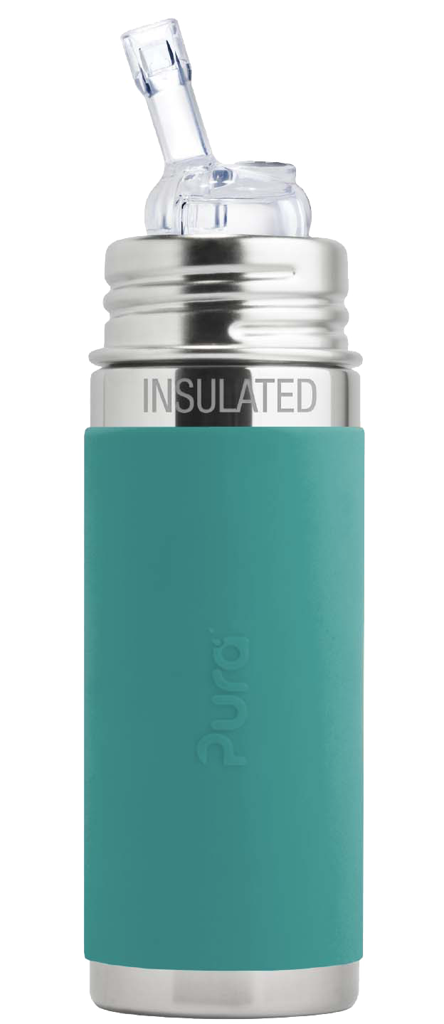 Pura Stainless Green moss Kiki™ 9oz Insulated Straw Bottle