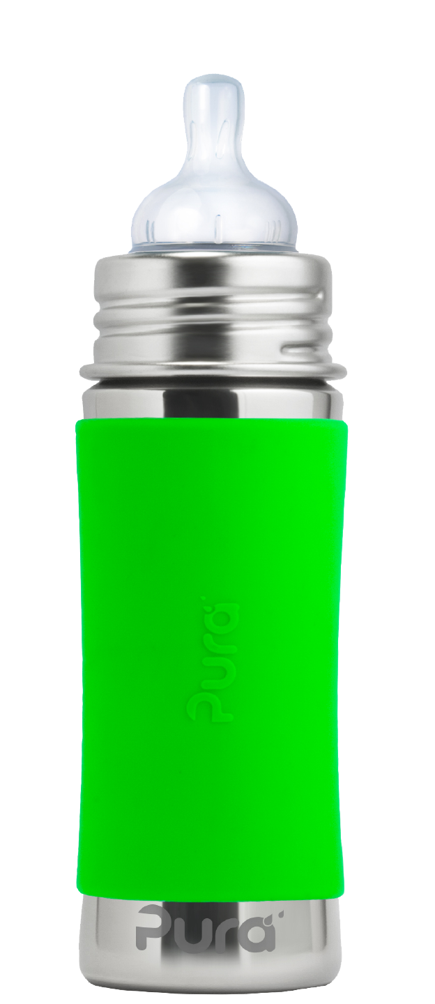 Pura Stainless green Kiki™ 11oz Infant Bottle