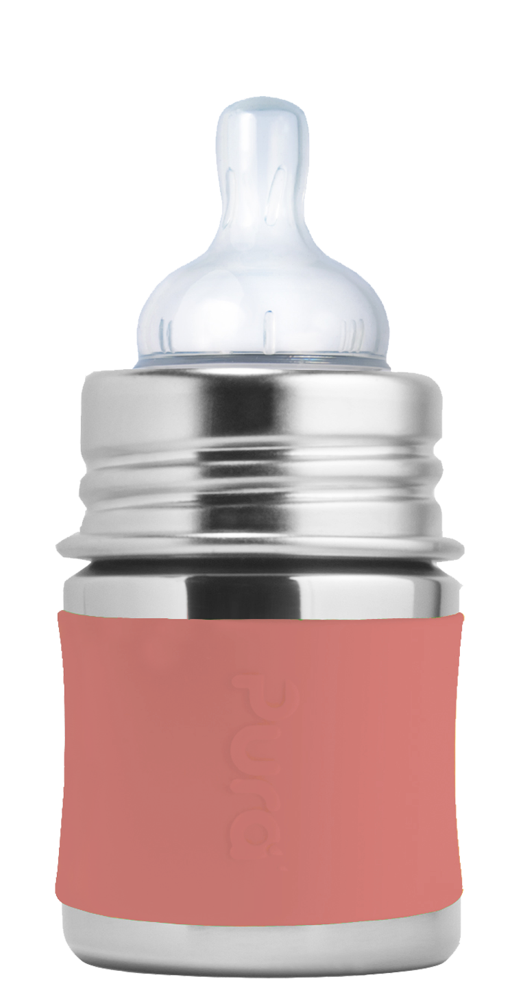 Pura Stainless Pink Kiki™ 5oz Infant Bottle
