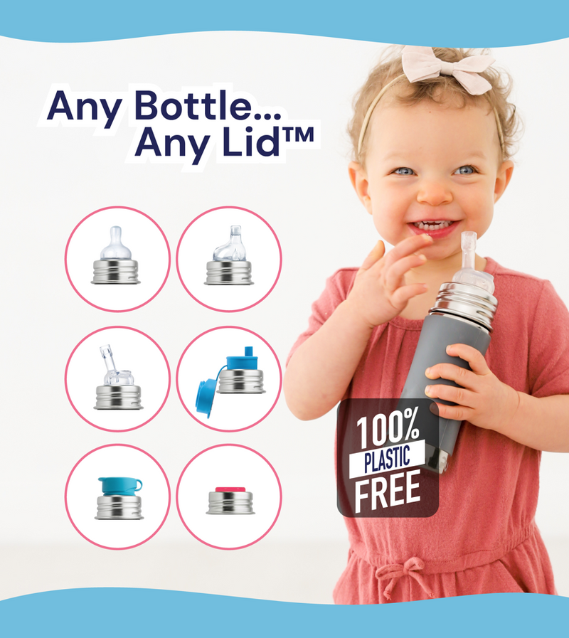 Kiki™ 9oz Insulated Straw Bottle, Stainless Steel Kids Straw Bottle