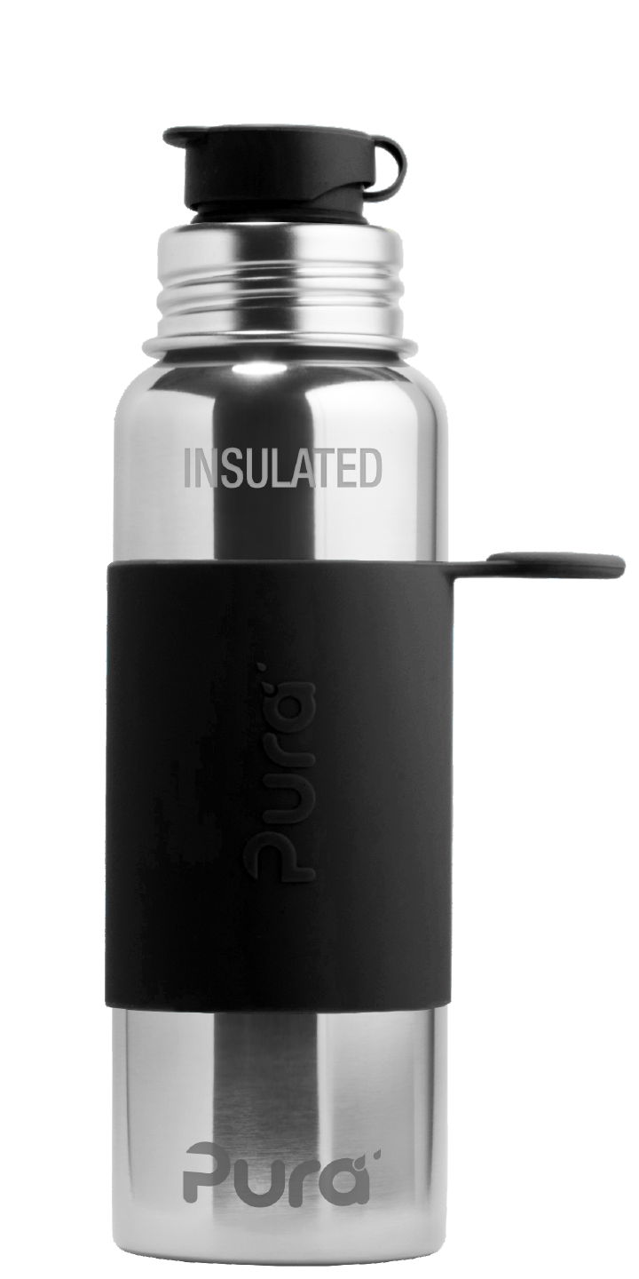 Pura Stainless Black Big Mouth® Sport 22oz Insulated Bottle