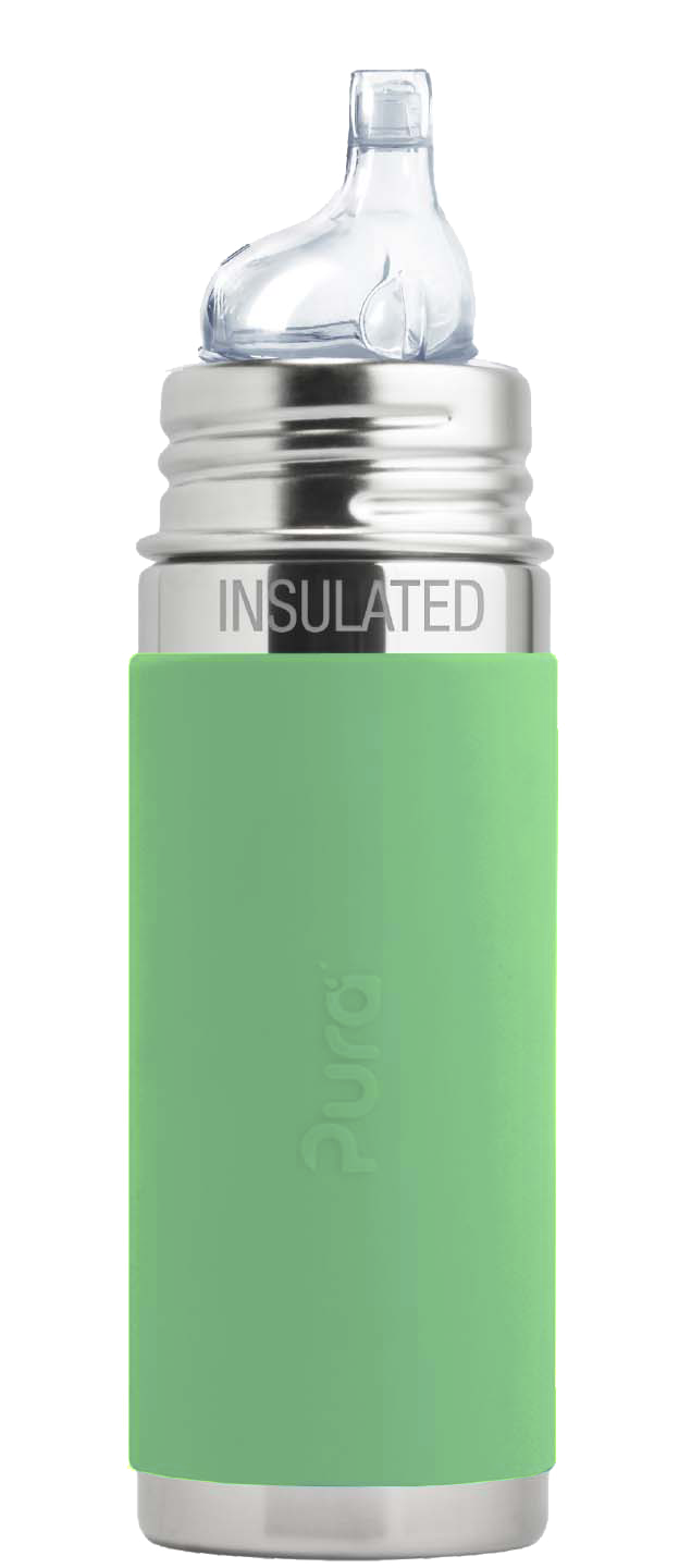 Pura Stainless green moss Kiki™ 9oz Insulated Sippy Bottle