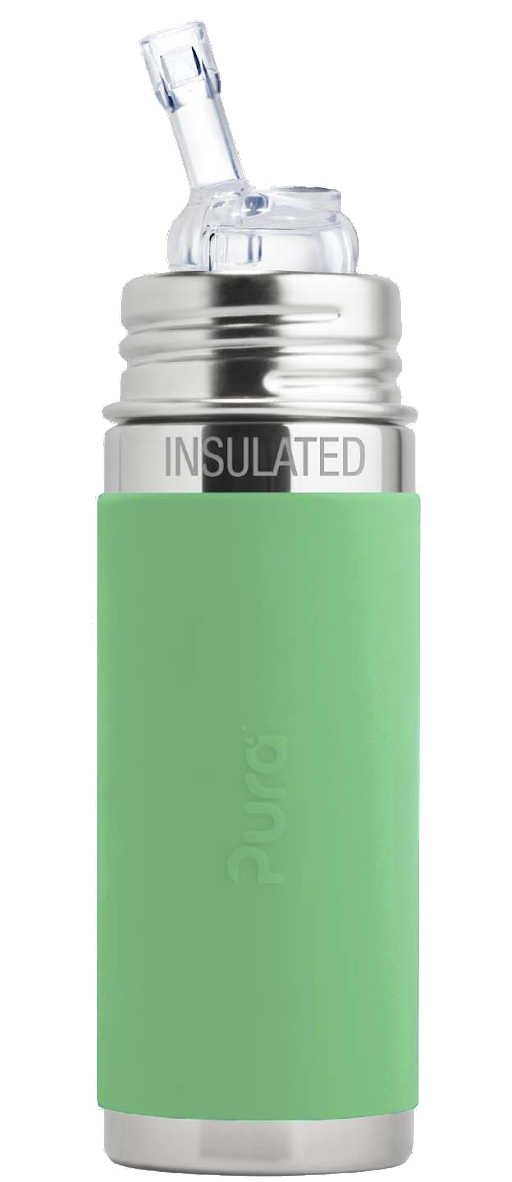 Pura Stainless Kiki 9oz Insulated Straw Bottle - Slate Bumper