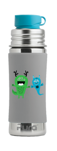 Pura Stainless Sport Mini™ 11oz Bottle with little monsters silicone sleeve