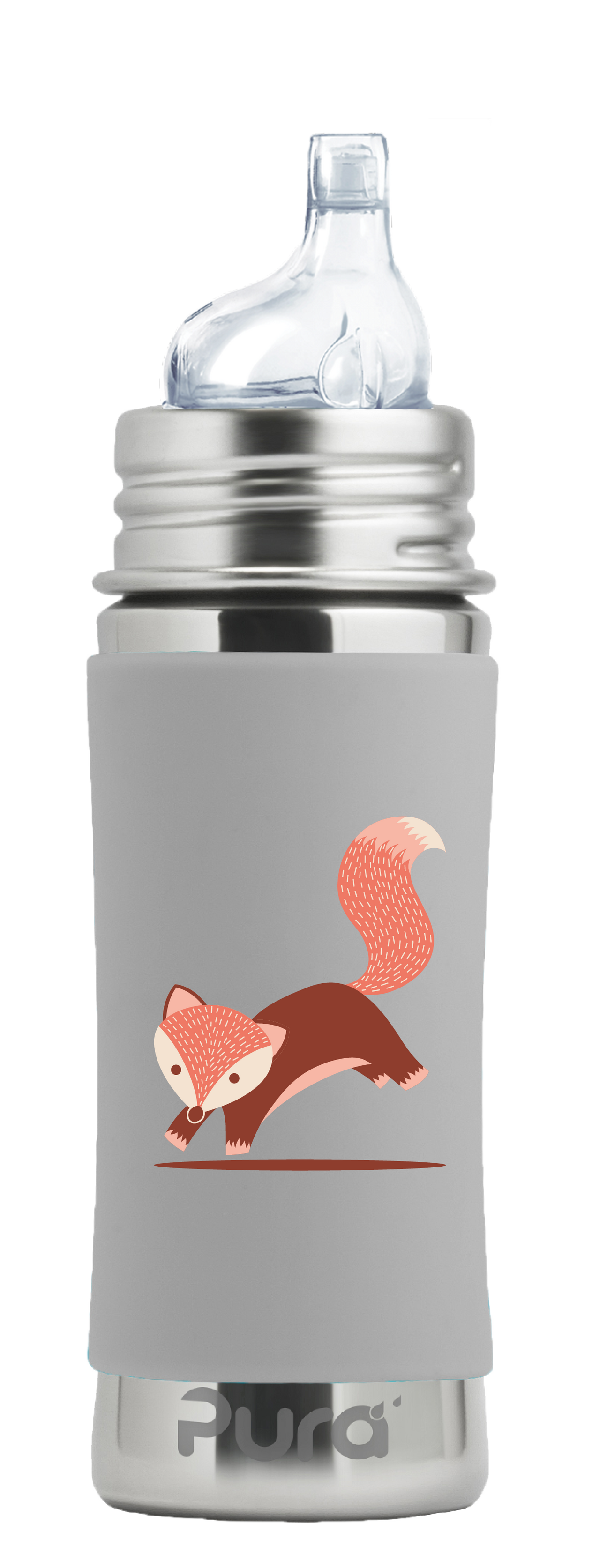 Pura Stainless Fox Design Kiki™ 11oz Sippy Bottle