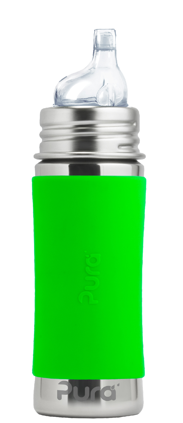 Pura Stainless Green Kiki™ 11oz Sippy Bottle