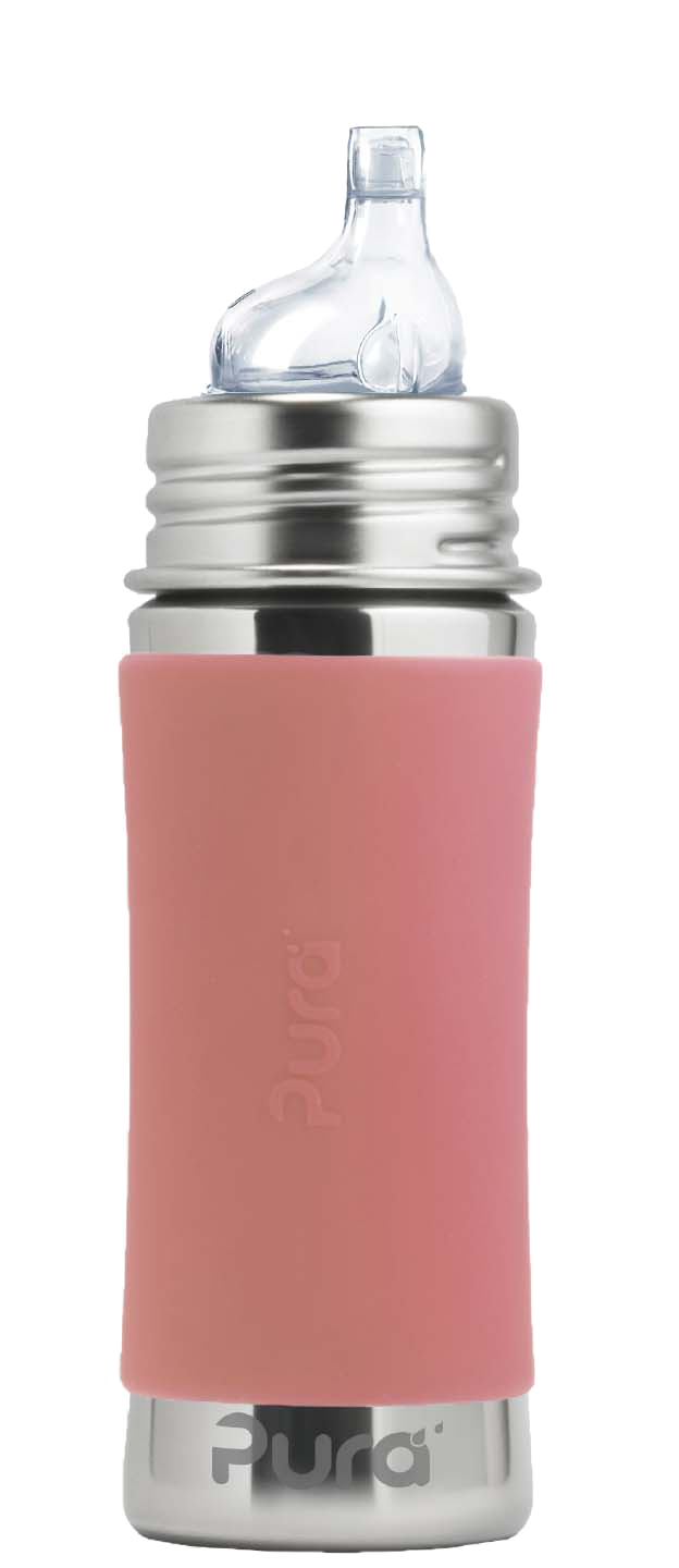 Pura Stainless Pink Kiki™ 11oz Sippy Bottle